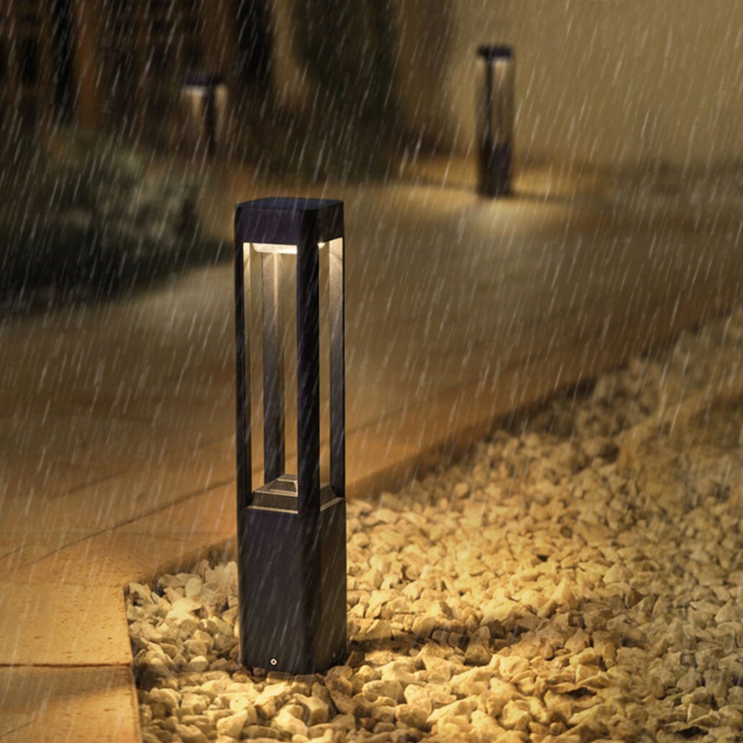 Rectangular Column Garden Light