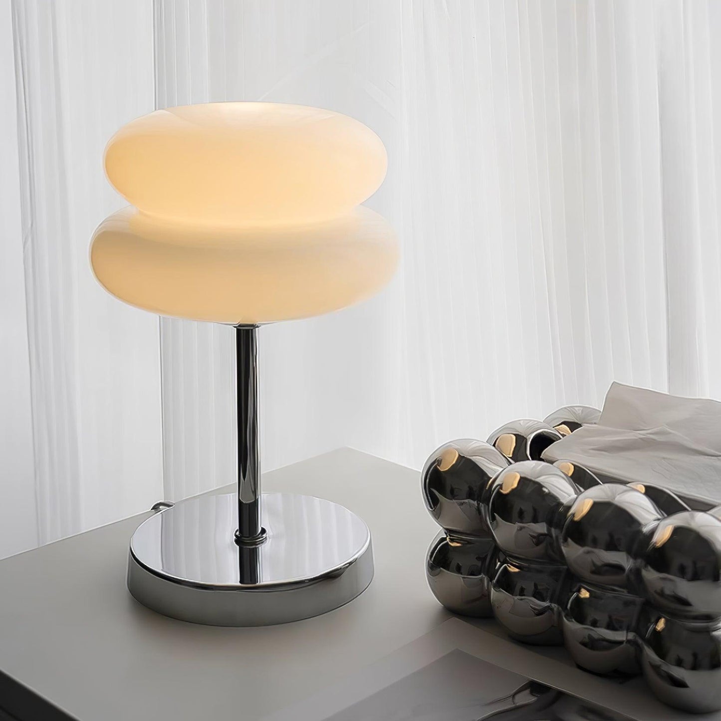 Saturn Glide Glass Table Lamp