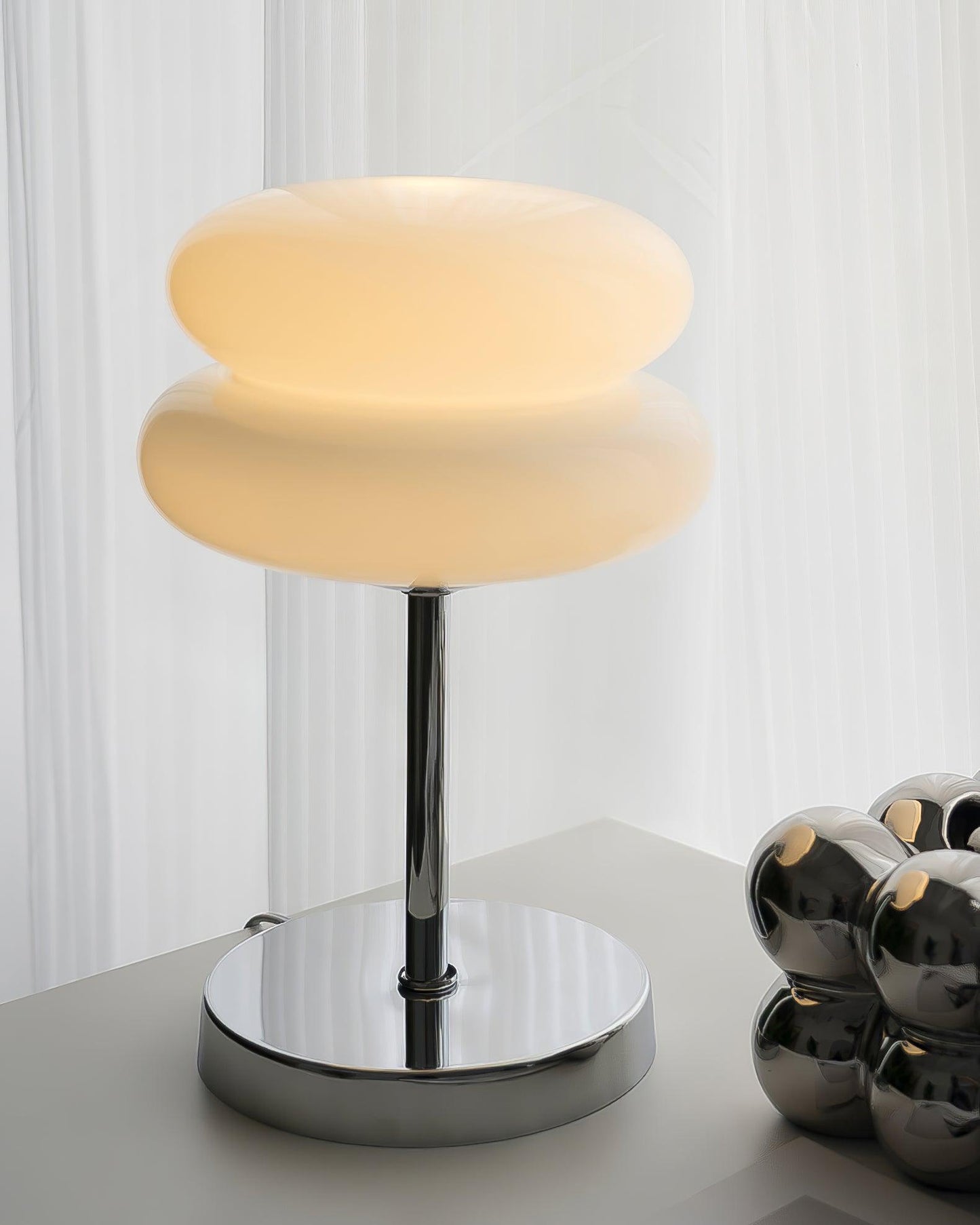 Saturn Glide Glass Table Lamp