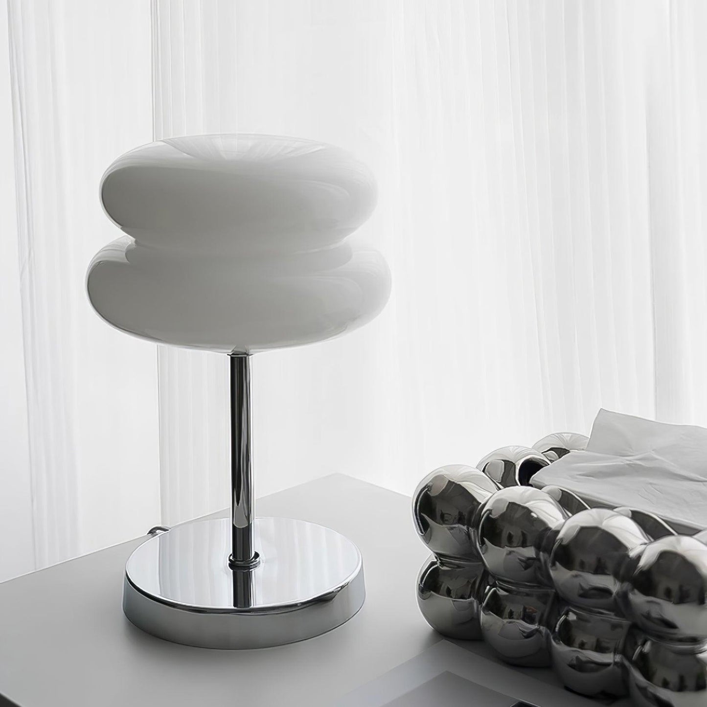 Saturn Glide Glass Table Lamp