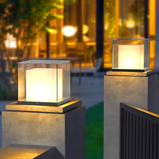 Square Box Outdoor Post Light