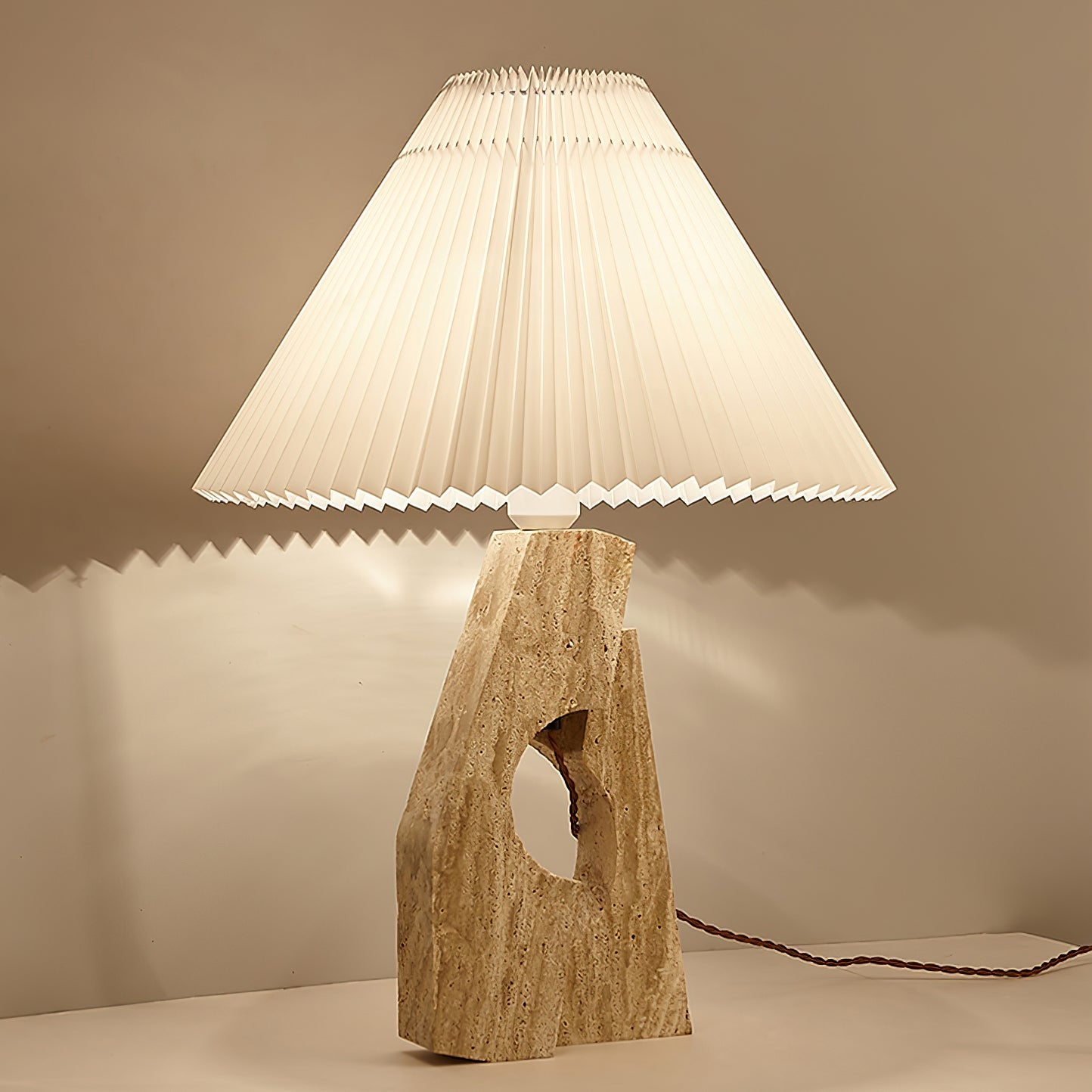 Stone Pillar Table Lamp