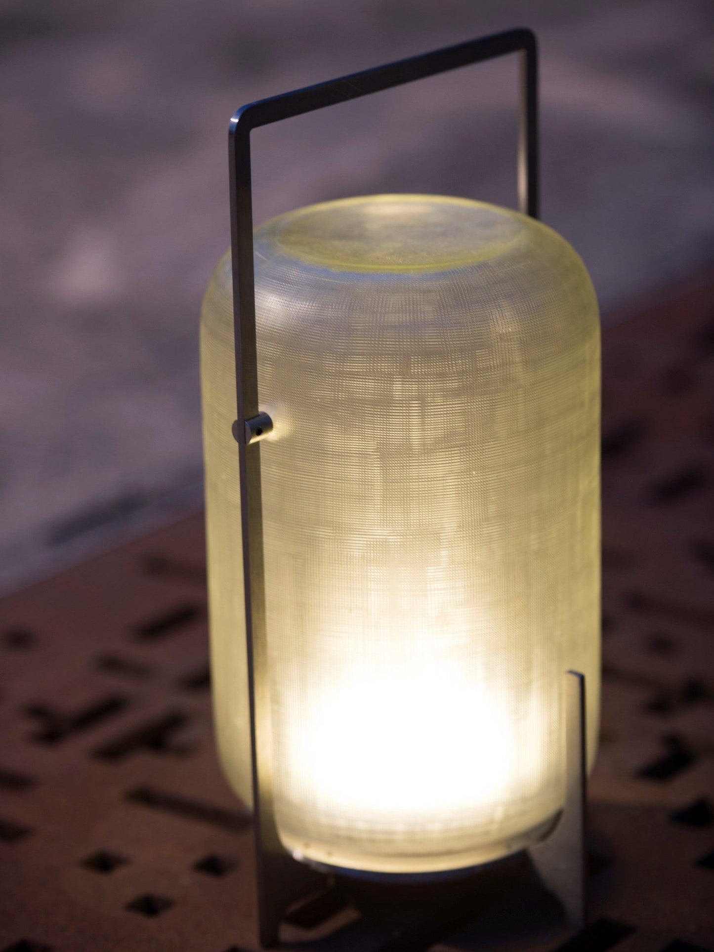 Black Twilight Lantern Rechargeable Table Lamp