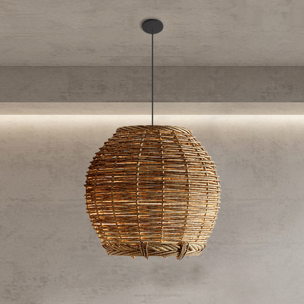 Rattan Lamp Shade Woven Pendant Light