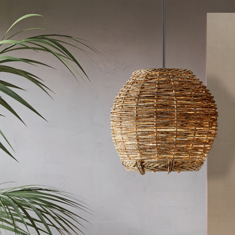 Rattan Lamp Shade Woven Pendant Light