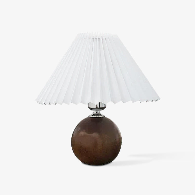 Wooden Pleated Table Lamp