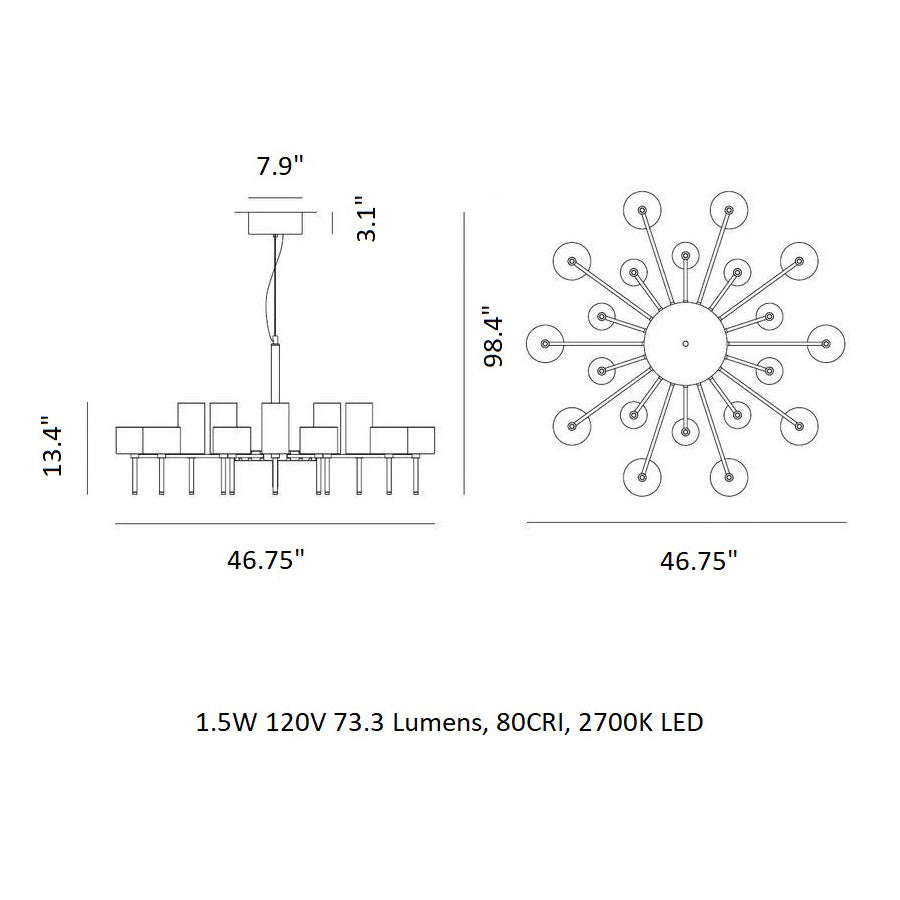 Spillray Chandelier Light