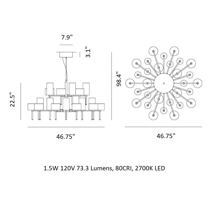 Spillray Chandelier Light