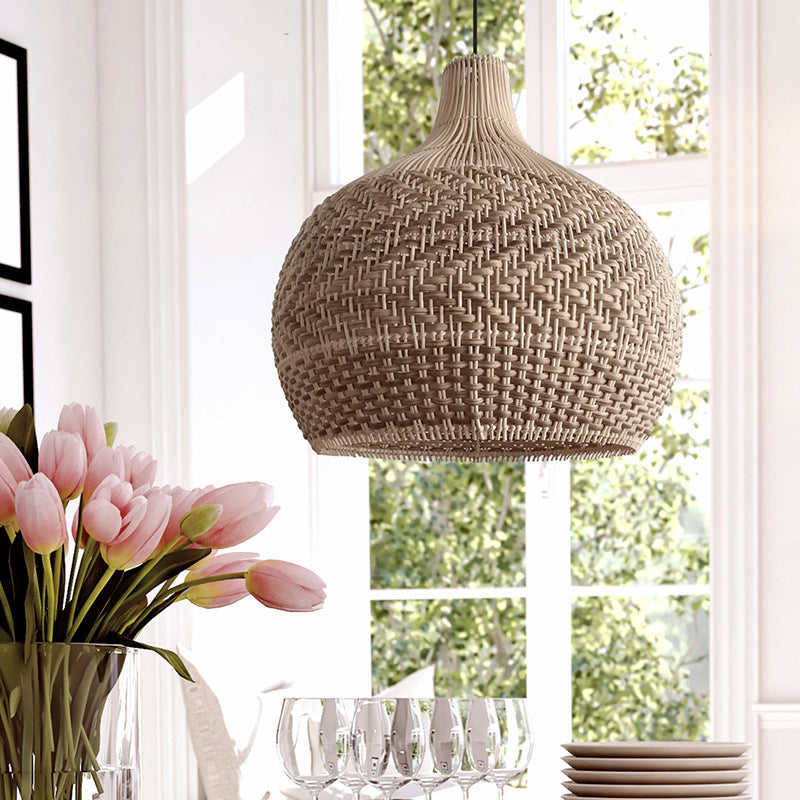 Retro Wicker Rattan Bamboo Pendant Lamp