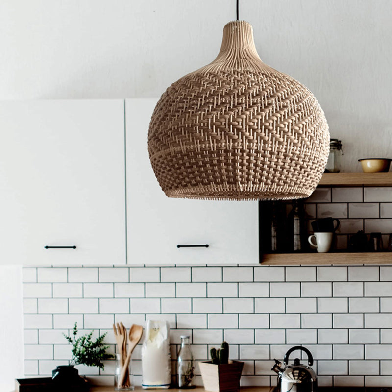 Retro Wicker Rattan Bamboo Pendant Lamp