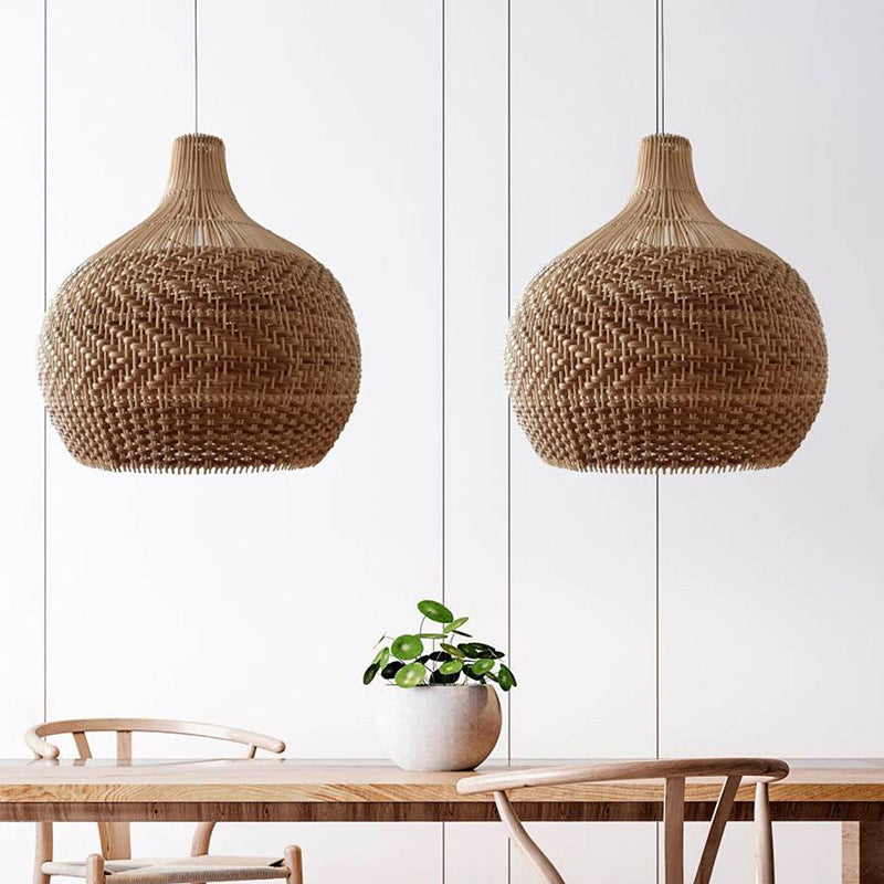 Retro Wicker Rattan Bamboo Pendant Lamp