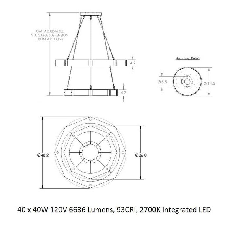 Glacier Double Tier Ring Chandelier