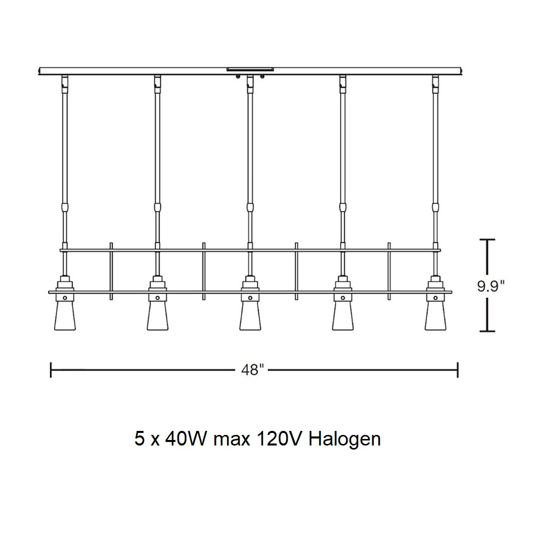 Erlenmeyer 5 Lights Pendant Light