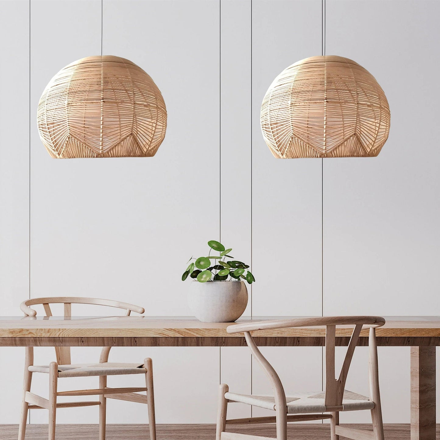 Global Rattan Hanging Ceiling Light Kitchen Island Pendant Lampshade