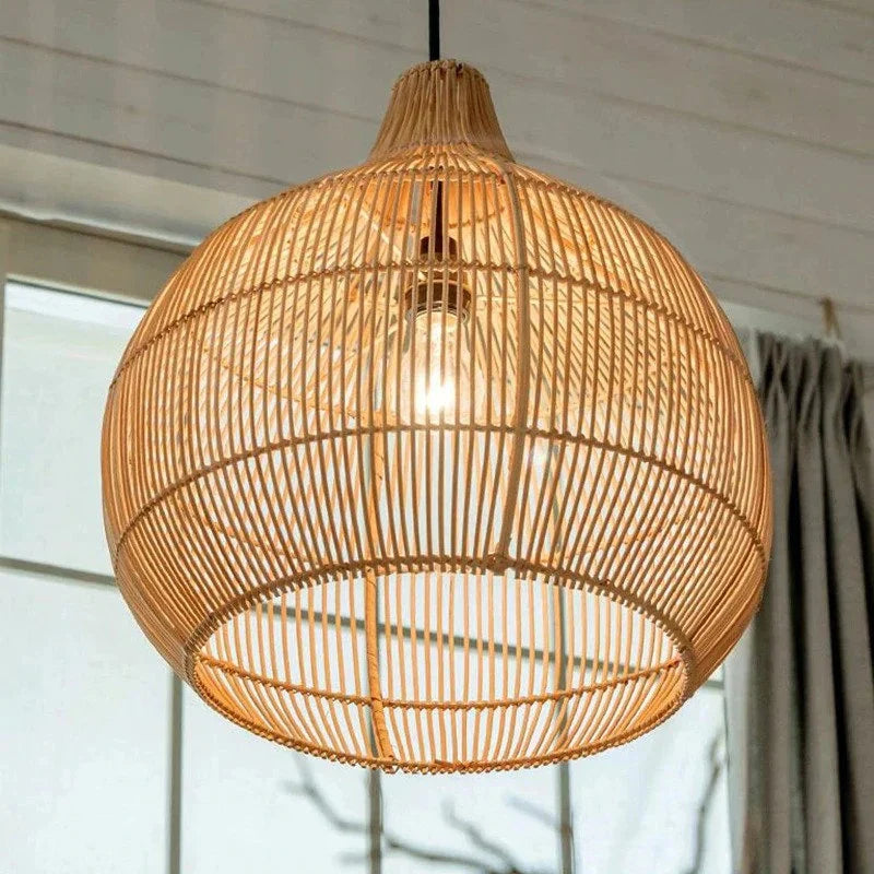 Handmade Wicker Woven Pendant Lampshade Rattan Hanging Light