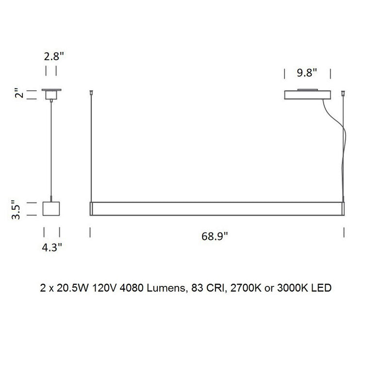 Tru Horizontal Pendant Light