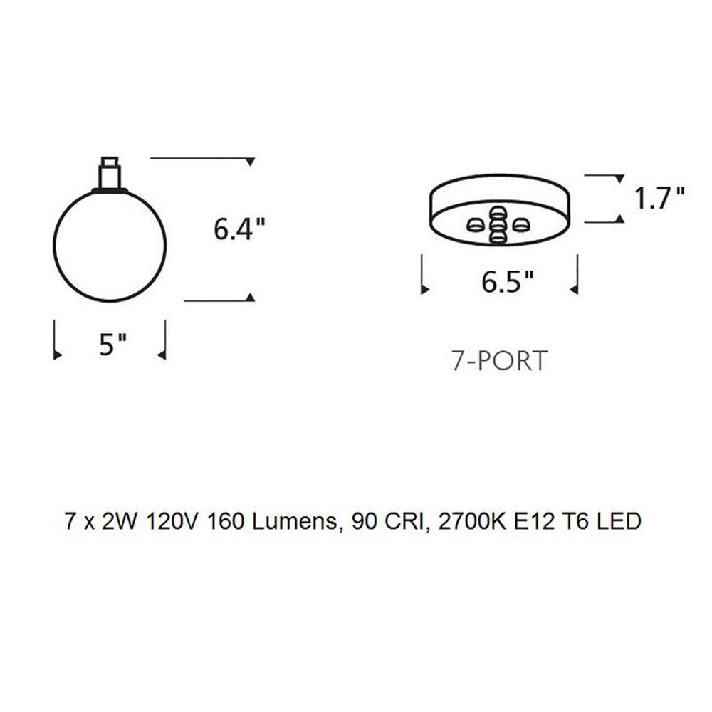 Sean Lavin Gambit 7-Lite Chandelier