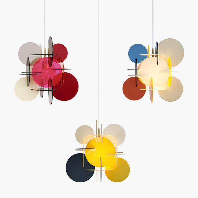 Lektra Colorful Geometric Pendant Light 