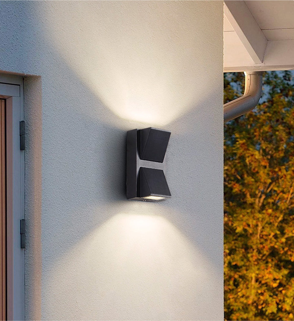 Modern Black Outdoor Aluminum Waterproof LED Wall Lightings For Garden, porch