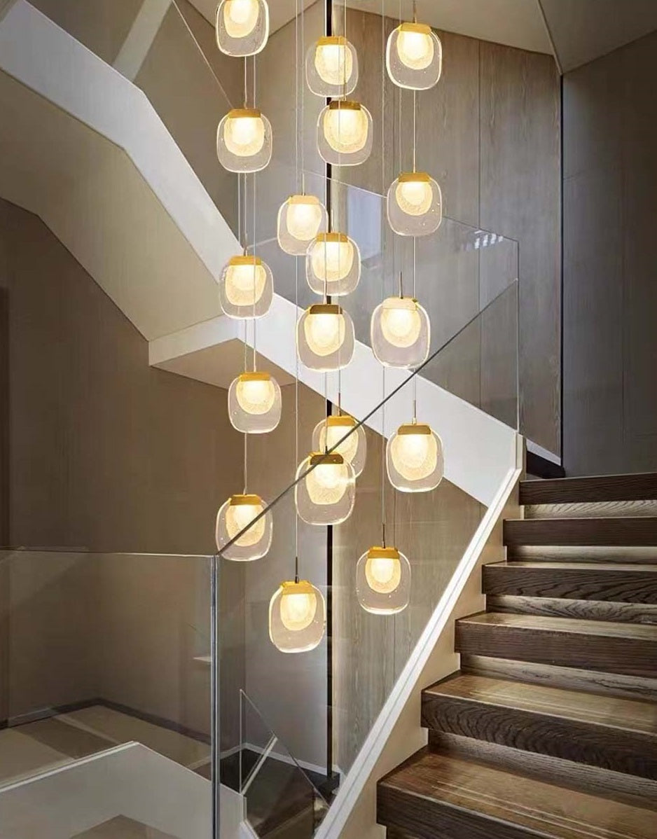 Creative LED chandelier for staircase, lobby, bedroom, stairwell