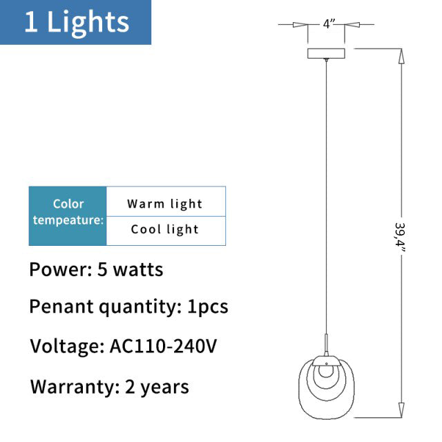 Creative LED chandelier for staircase, lobby, bedroom, stairwell