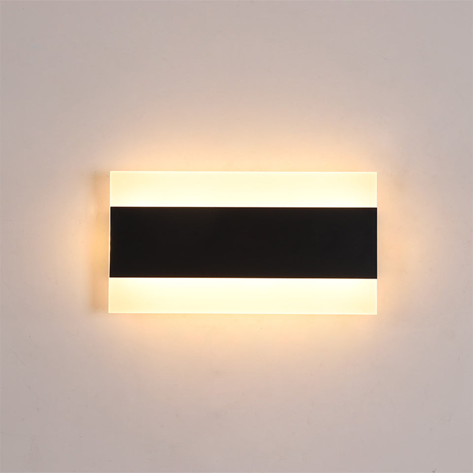 Modern Black Waterproof Outdoor Bright LED Wall lamp For Garden, Villa