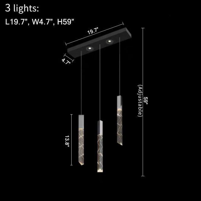 Luxury long LED chandelier for staircase, living room, dining room , stairwell