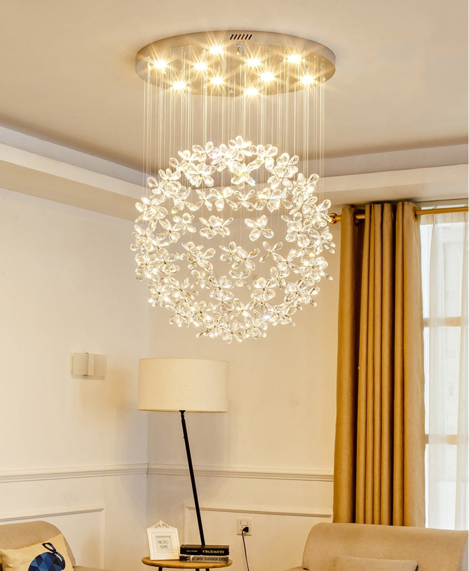 Luxury Crystal Butterfly Ceiling Chandelier for living room, bedroom , stairwell