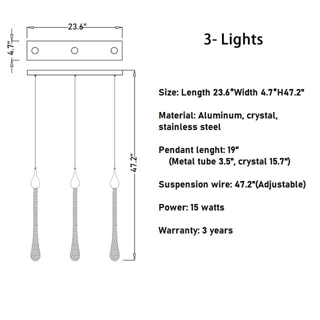 Luxury modern crystal chandelier for staircase, living space, bathroom, stairwell