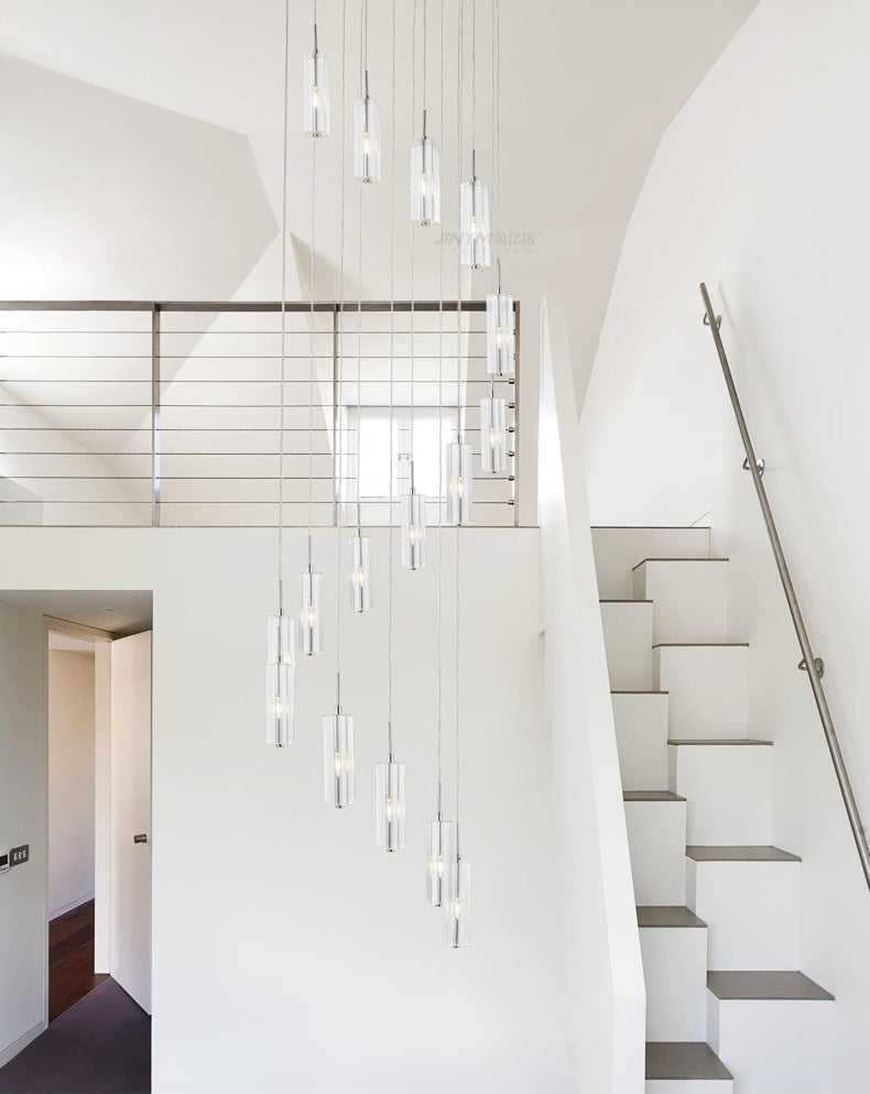 Staircase Pendant Crystal Long Light Fixture for Home Decor , stairwell