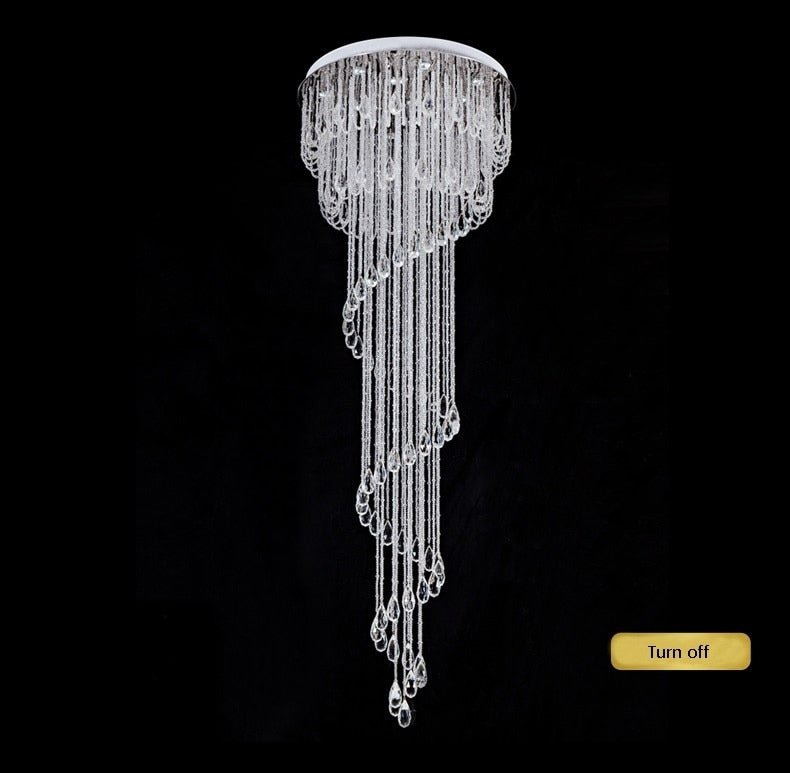 Double Spiral Staircase Crystal Chandelier for Loft, Restaurant, Hotel, Hall , stairwell