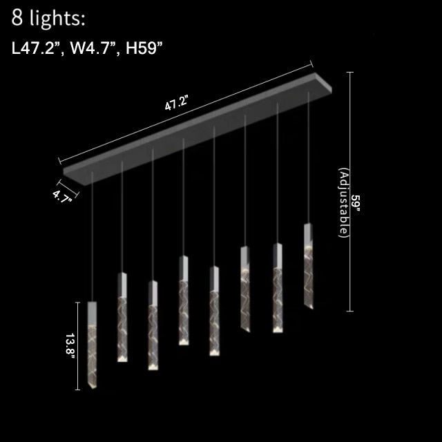 Luxury long LED chandelier for staircase, living room, dining room , stairwell