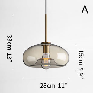 Millow Glass Shade Brass Fitting Pendant Light