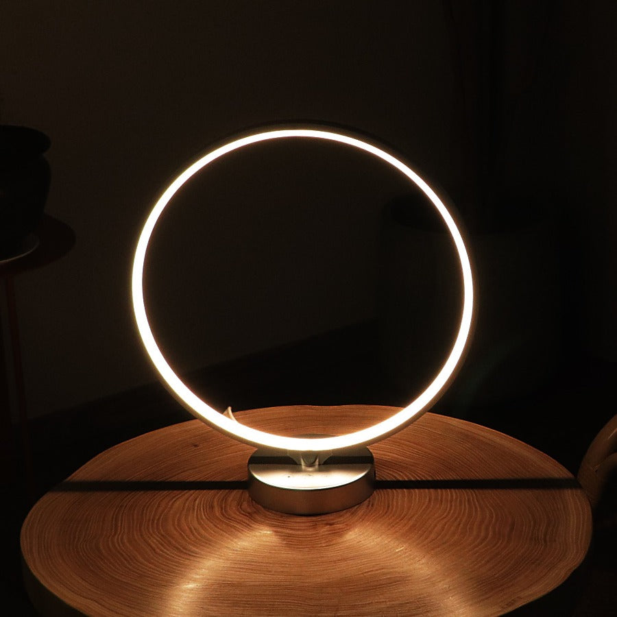 Circular LED Lamp, Minimalist RGB Desk Lamp - Novus Decor Lighting