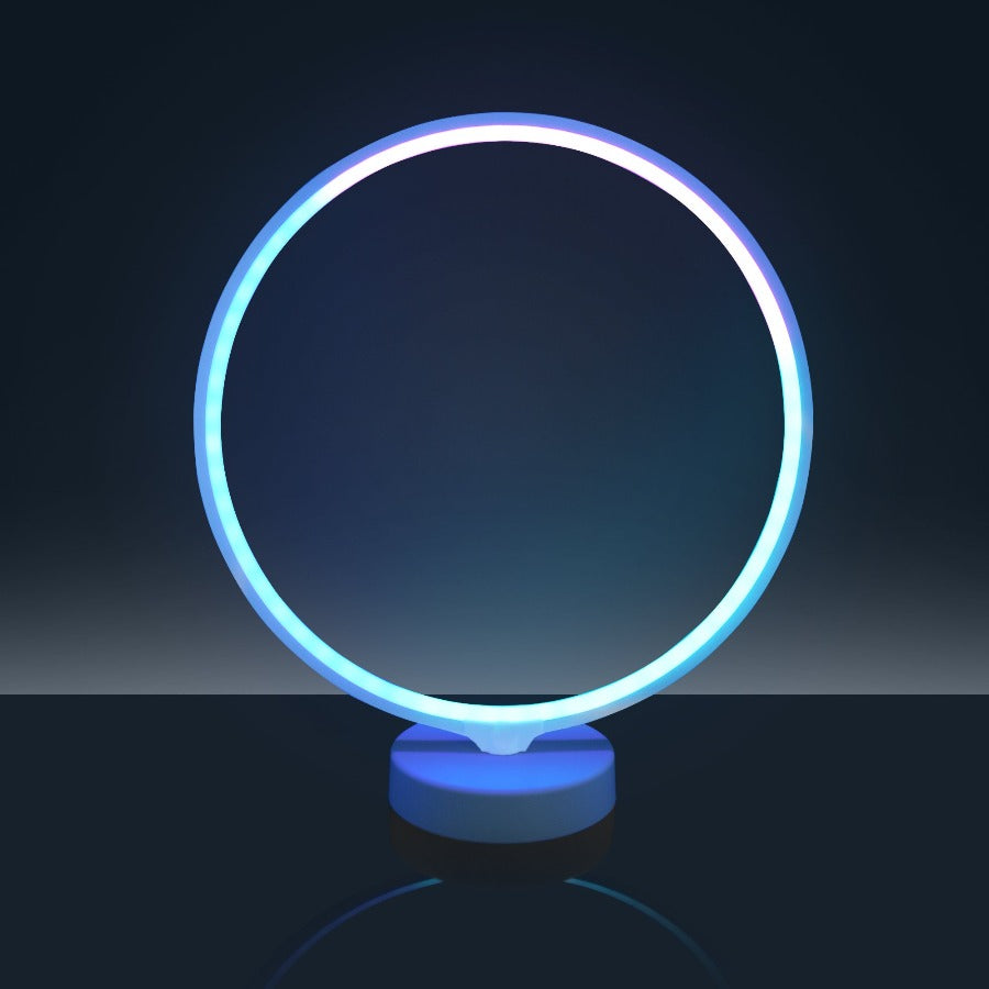 Circular LED Lamp, Minimalist RGB Desk Lamp - Novus Decor Lighting