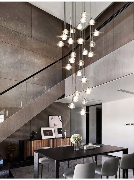 Hanging modern crystal lamp for staircase, living room , stairwell