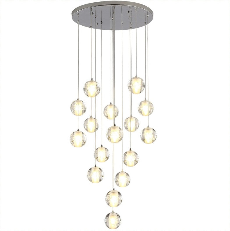 Crystal hanging light fixture for living room, staircase, dining room , stairwell