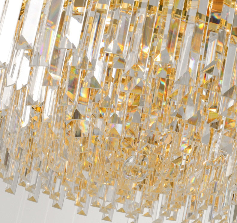 Luxury modern crystal chandelier for staircase, living room, dining room, stairwell