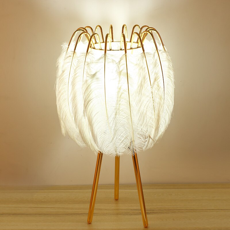 Tenuis Feather Table Lamp - Novus Decor Lighting