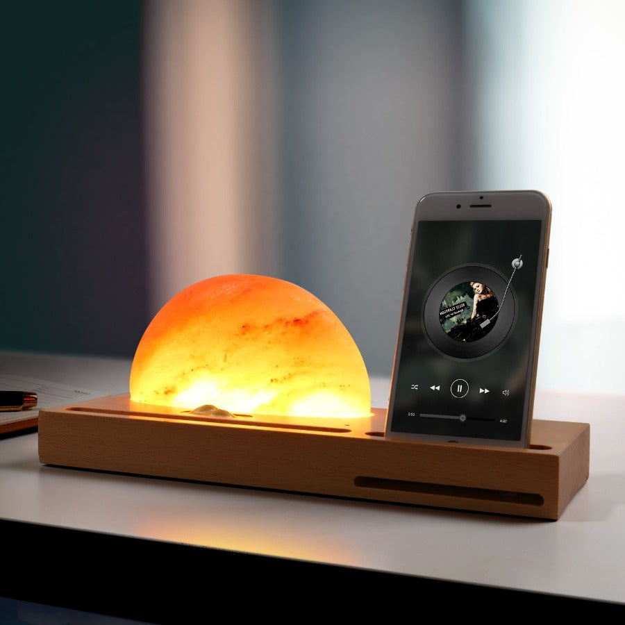 Himalayan Salt Lamp Wireless Charger - Novus Decor Lighting