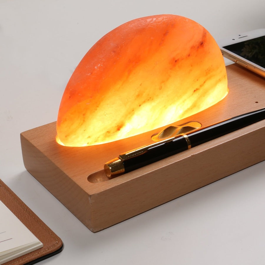 Himalayan Salt Lamp Wireless Charger - Novus Decor Lighting