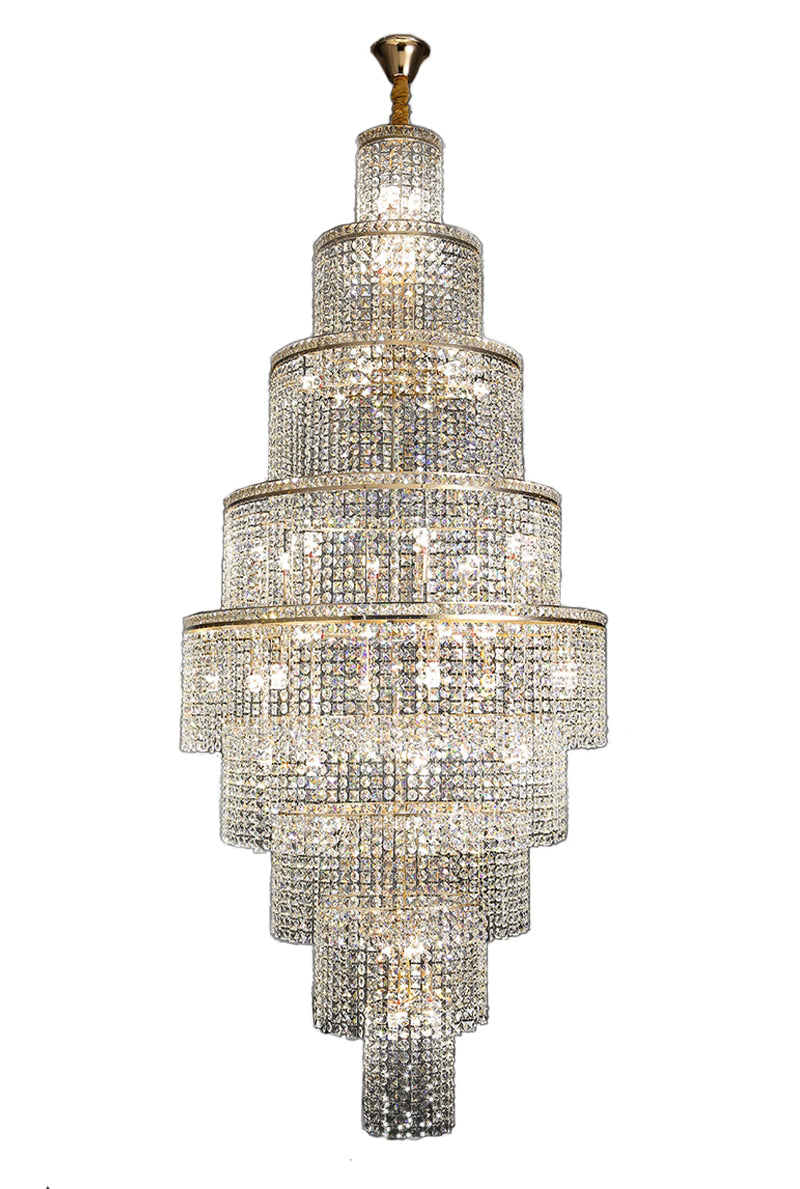 Large Luxury crystal chandelier for staircase, living room , stairwell