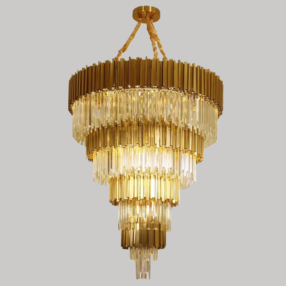 Luxury modern crystal chandelier for staircase, living room, dining room, stairwell