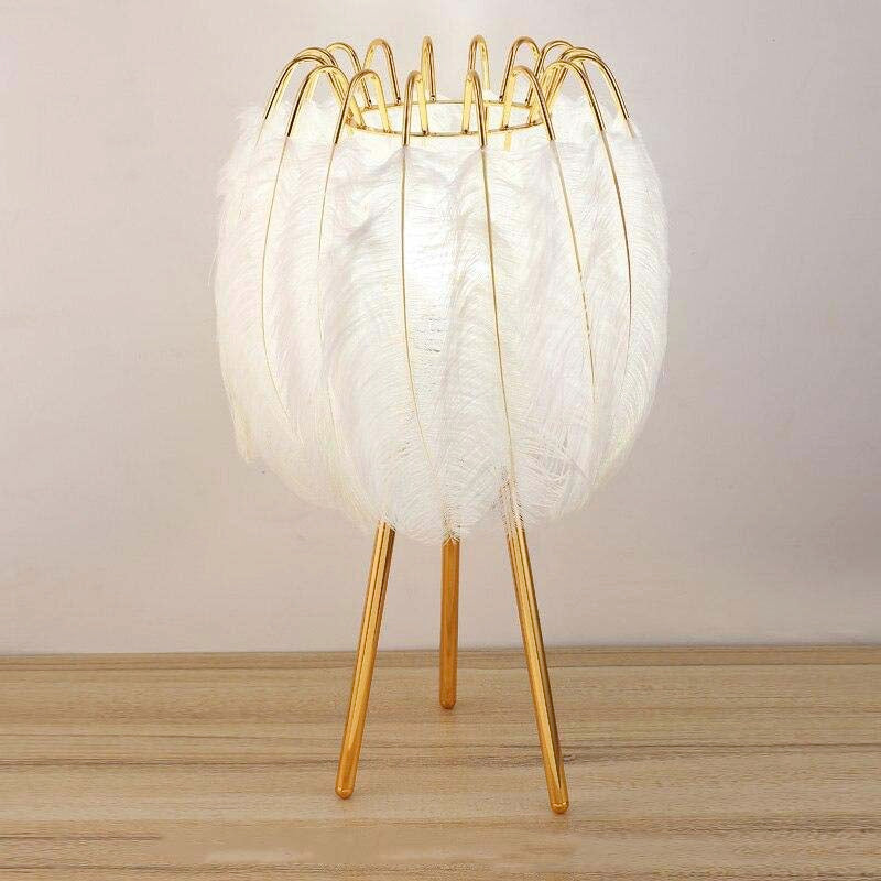 Tenuis Feather Table Lamp - Novus Decor Lighting