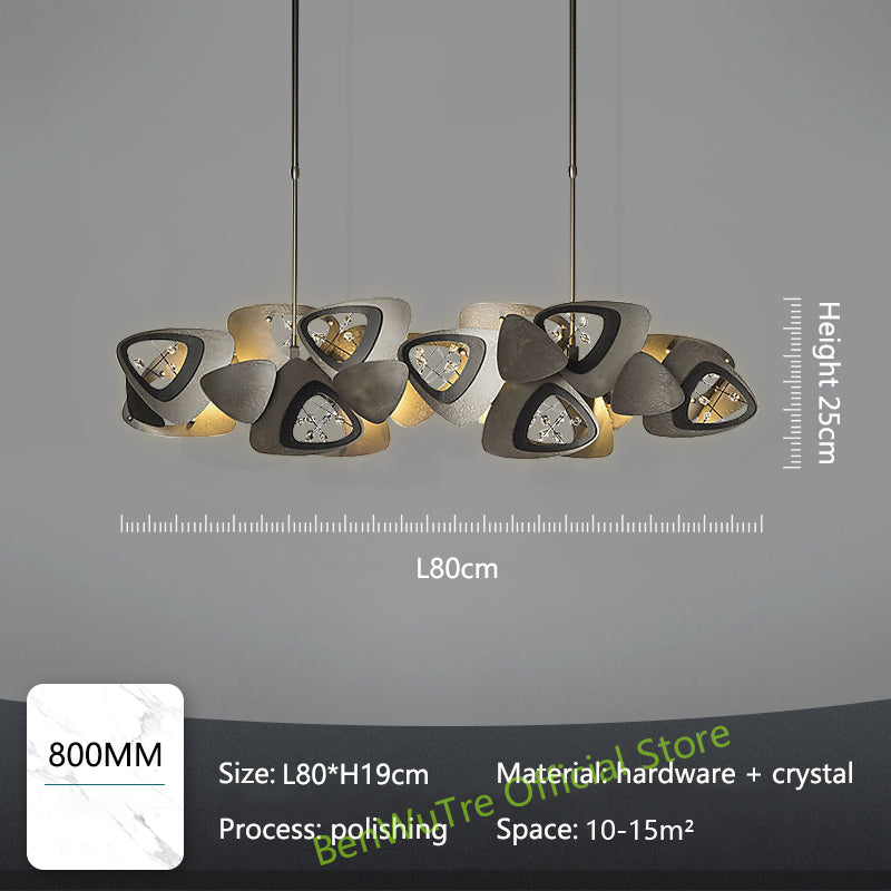 Novelty Postmodern LED Chandelier Dining Living Room Creative Long Hanging Light Restaurant Bar Cafe Crystal Luxury Pendant Lamp