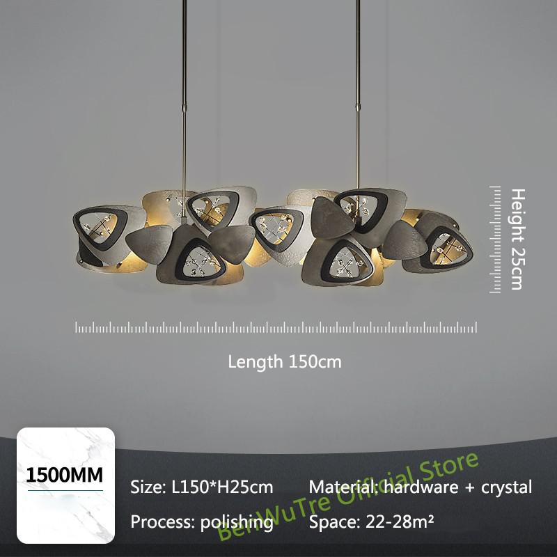 Novelty Postmodern LED Chandelier Dining Living Room Creative Long Hanging Light Restaurant Bar Cafe Crystal Luxury Pendant Lamp