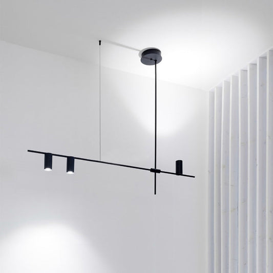 Concise Minimalist Line 3 Head Pendant Light