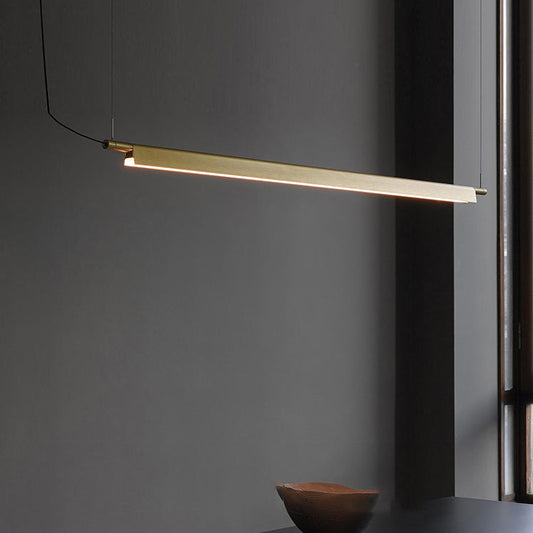 Dazzling Minimalist Line LED Brass Pendant Lighting