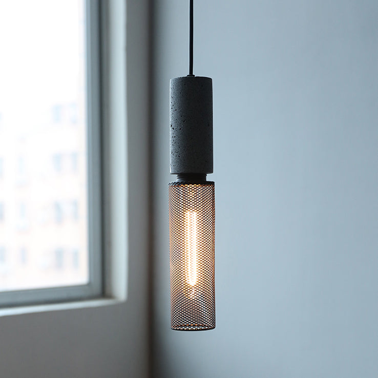 Ilford Concrete Minimalist Line Industrial Pendant Light