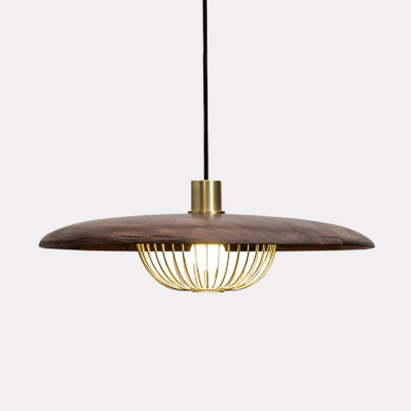 Rann Caged Wooden Pendant Light 